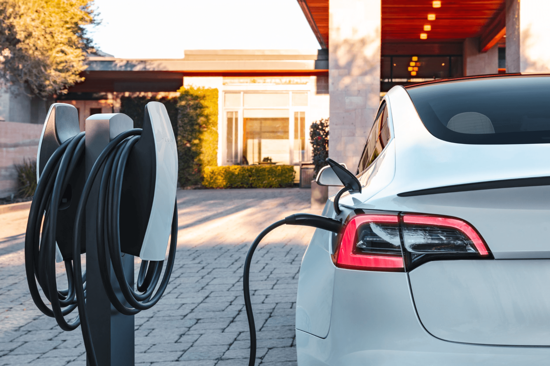 Level 1 charger plugged into a car